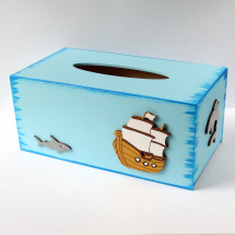 Krabička na kapesníky námořnická