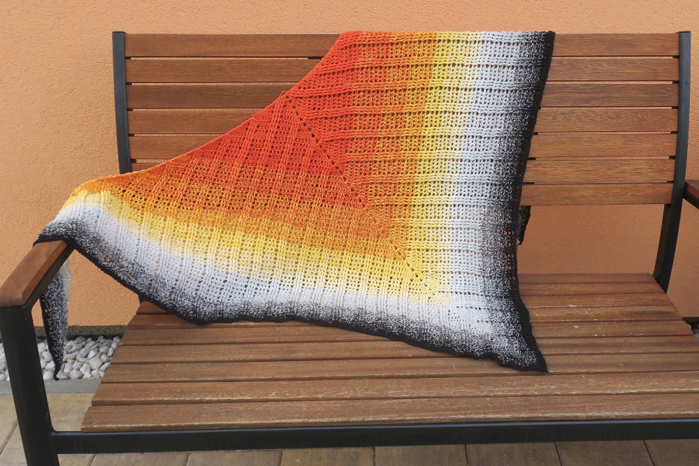 Háčkovaný šátek - Podzim