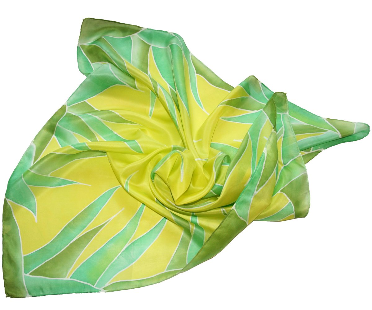 Malovaný hedvábný šátek: Čekání na jaro