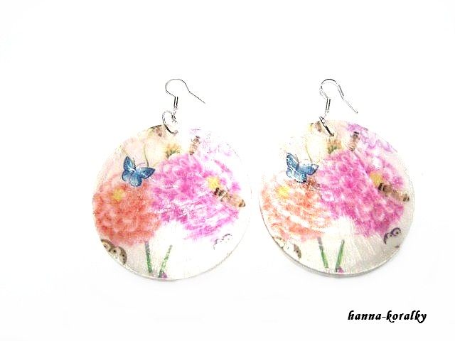 Náušnice - velké perleťové placky