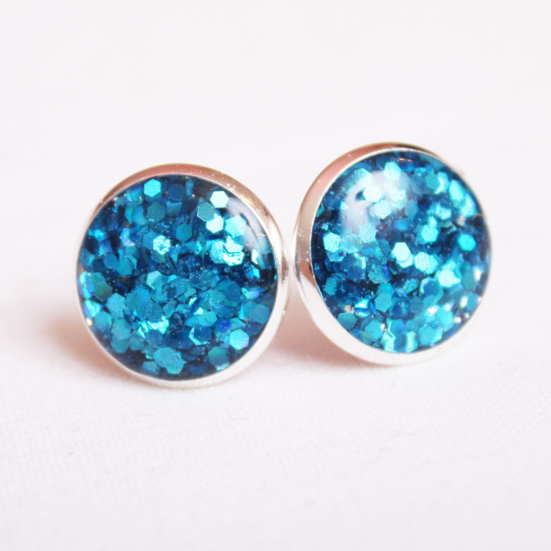 Puzety třpytivé - modré