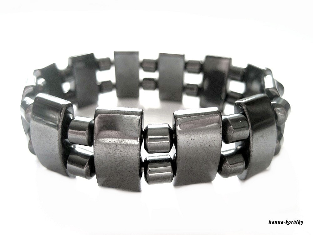 Pánský náramek - magnetický hematit 1.