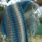 PLETENÝ ŠÁTEK "MODRÁ LAGUNA"