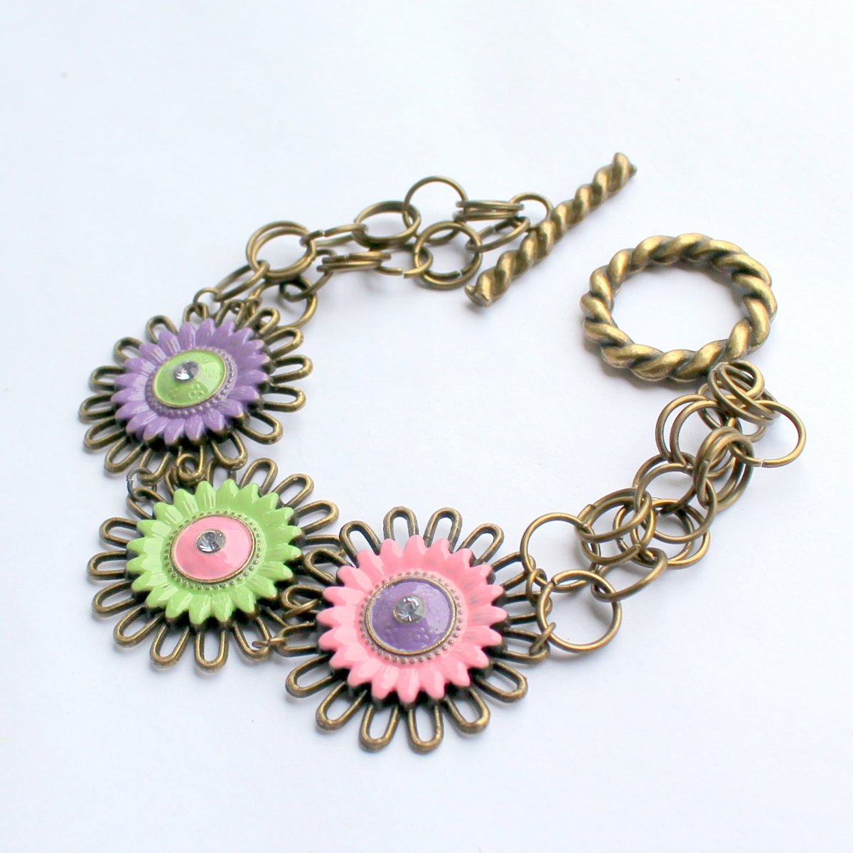 BOHO náramek s květinami