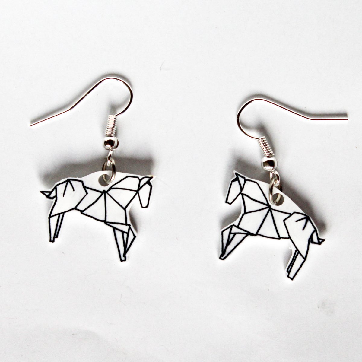 Náušnice: Origami koně