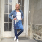 Sukně riflová káro