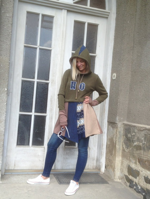 Tunika modro – khaki  - NO    