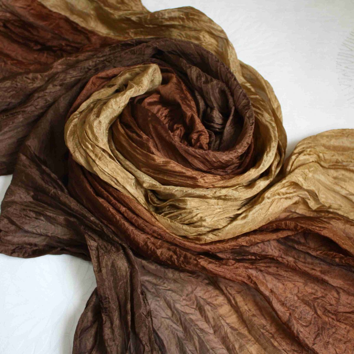 hedvábný pléd hnědý 180x90