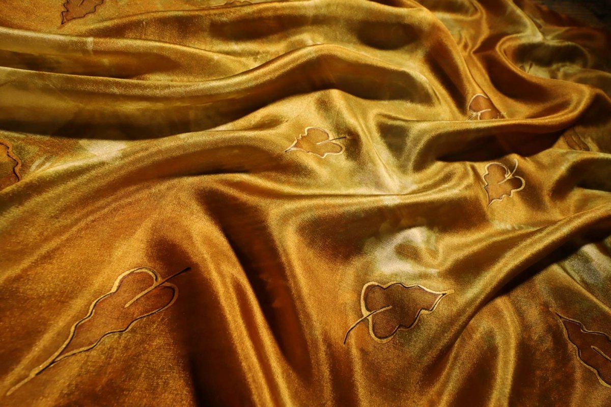 Podzim - hedvábný šátek