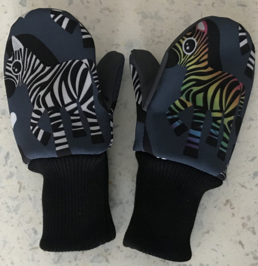 Softshellové rukavice-Zebry