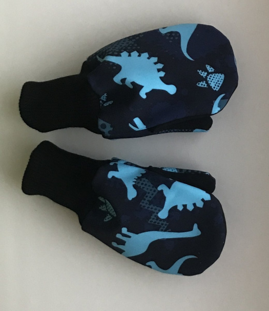 Softshellové rukavice- modrý Dino