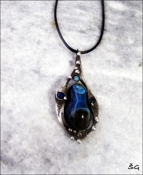 Náhrdelník - achátový