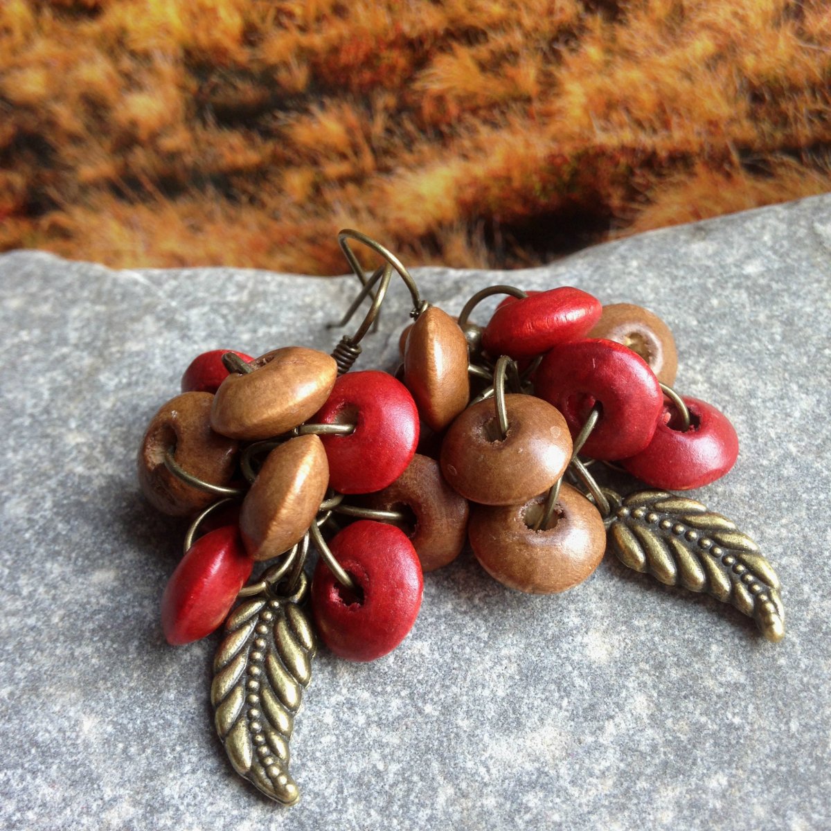 Podzimní hrozny - náušnice