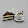 čokoládový dort a káva