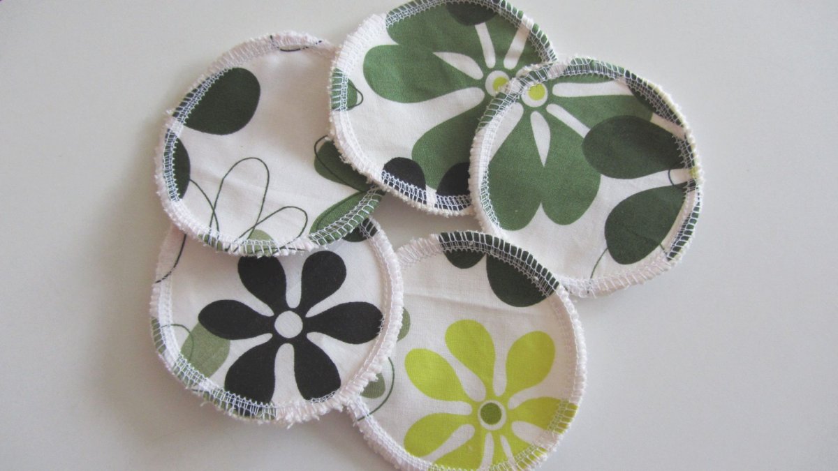 Kosmetické tampóny -  Zelená sada