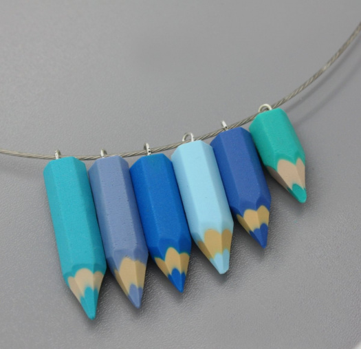 náhrdelník - fimo pastelky