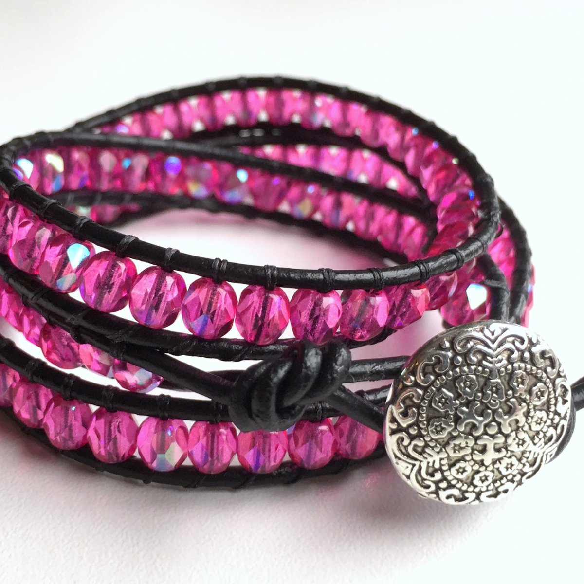 Wrap náramek: Kouzlo růžové (varianty)