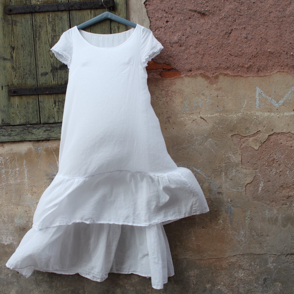 Šaty dlouhé dvouvrstvé bavlněné