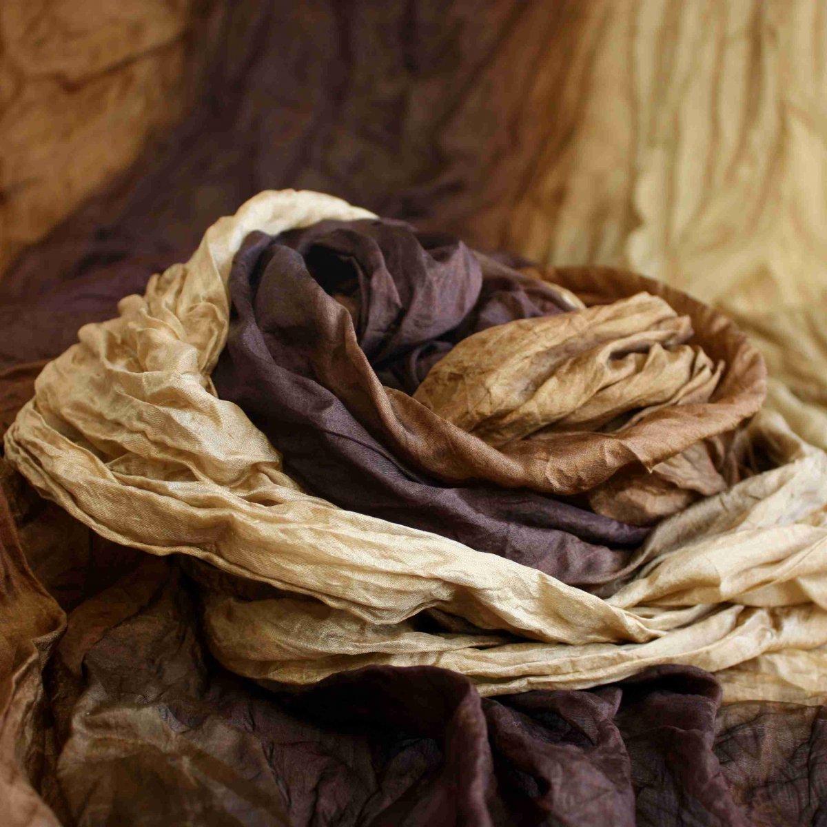 hedvábný pléd hnědý 180x90