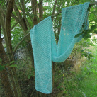 PLETENÁ ŠÁLA MENTOL/TYRKYS