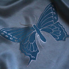 Modrý motýlový šál