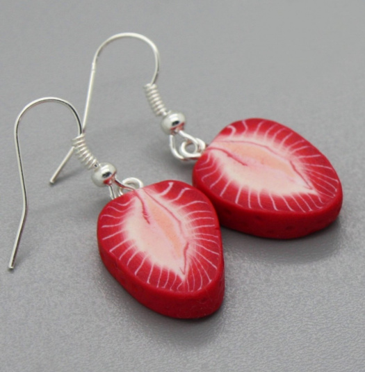 jahodové plátky ,  jahody