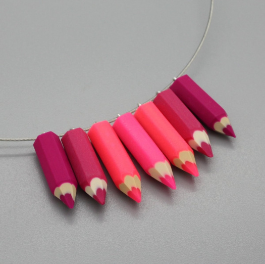 náhrdelník - fimo pastelky