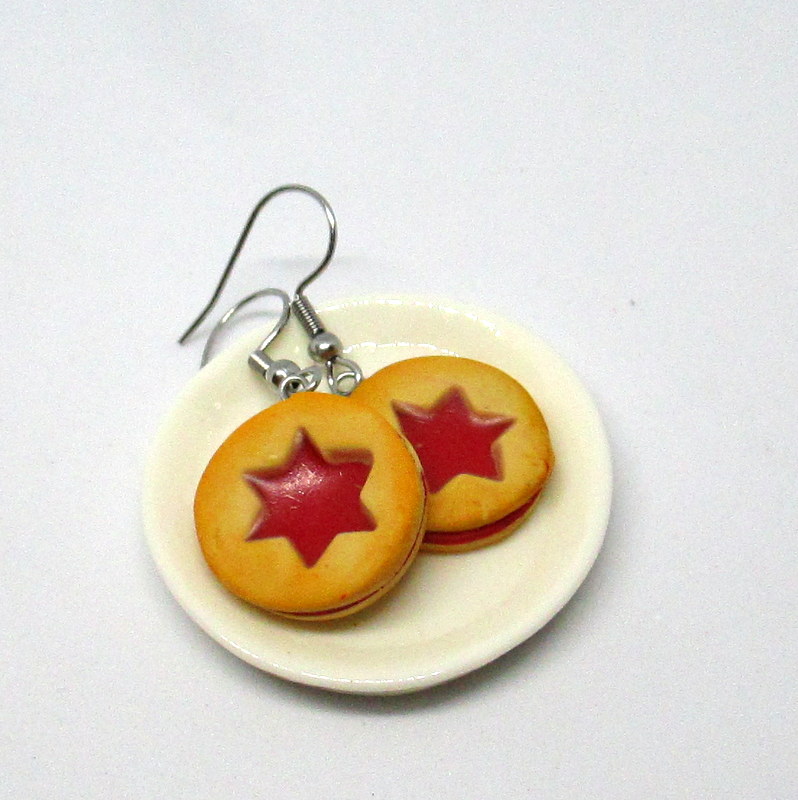 Linecké pečivo náušnice