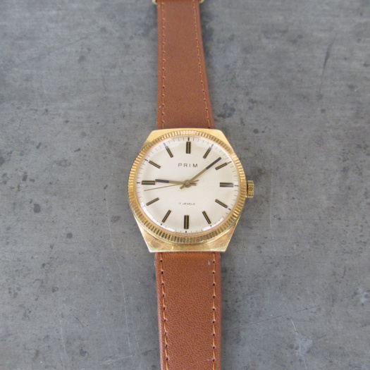 Náramkové hodinky PRIM ala "Rolex" z roku 1984, zlacené