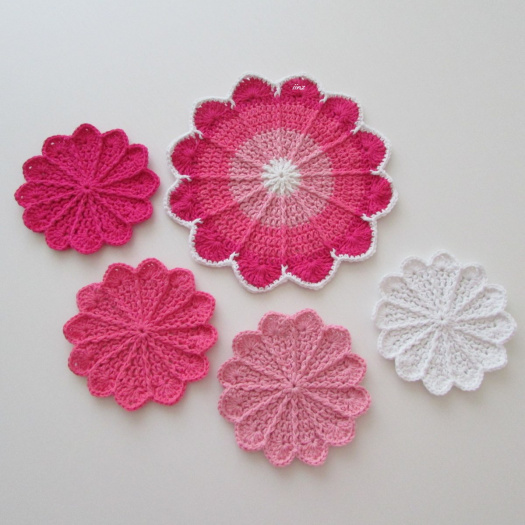 Háčkované prostírání - sada