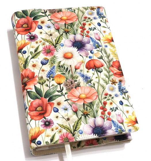 LETNÍ LOUKA  -  nastavitelný obal na knihu