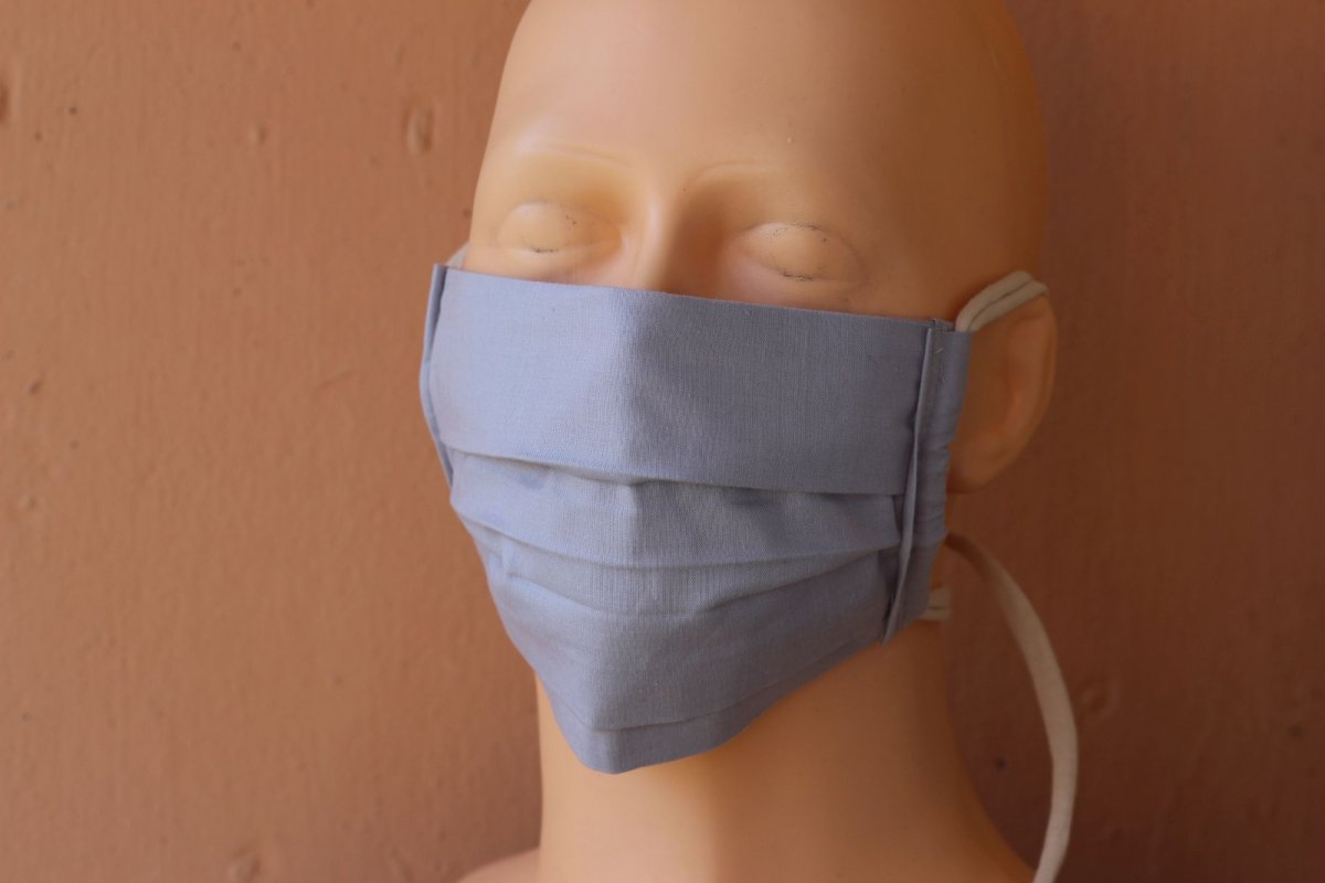 Šedá rouška - s drátkem na vytvarování nosu