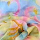 Hedvábný šátek Plameňáci