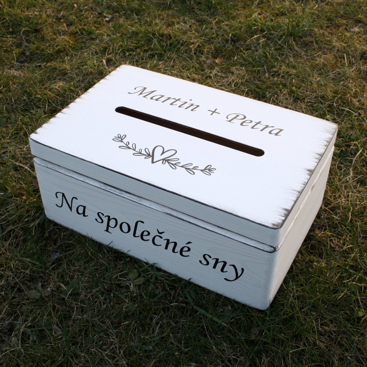 Velká svatební truhla - nápisy na přání