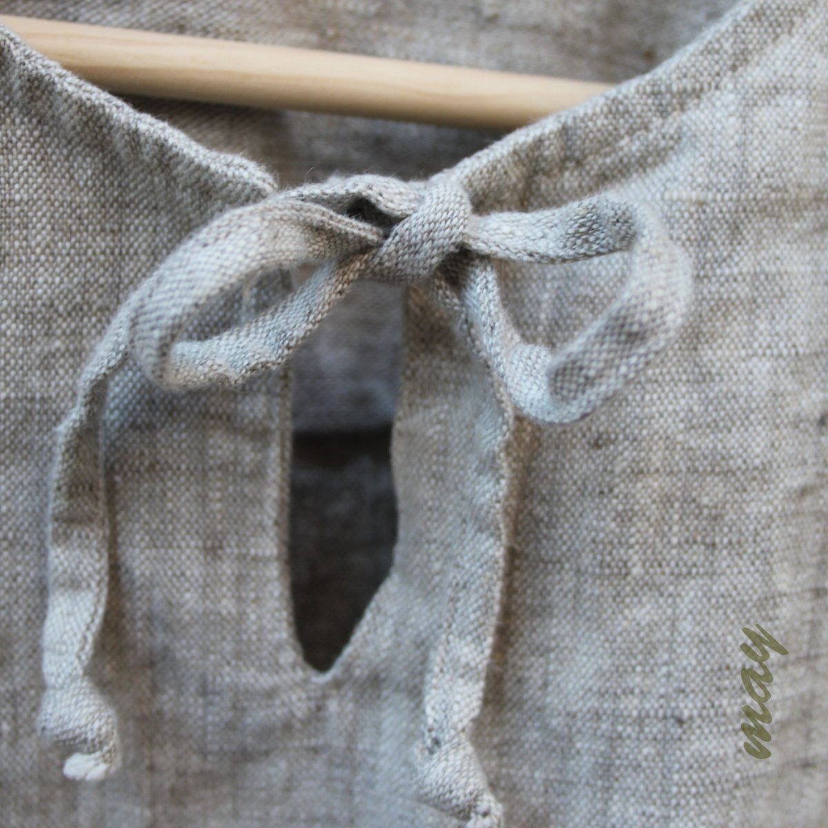 Lněná košile s vázačkou