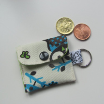 Mini peněženka - krémové Sovy