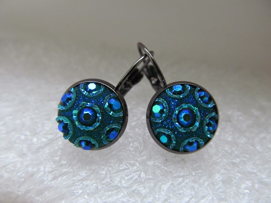 Elegantní náušnice - modré  