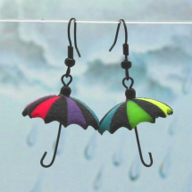 deštníky .. vzorované deštníčky do uší