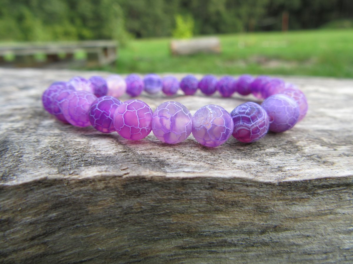 Náramek z achátu praskaného