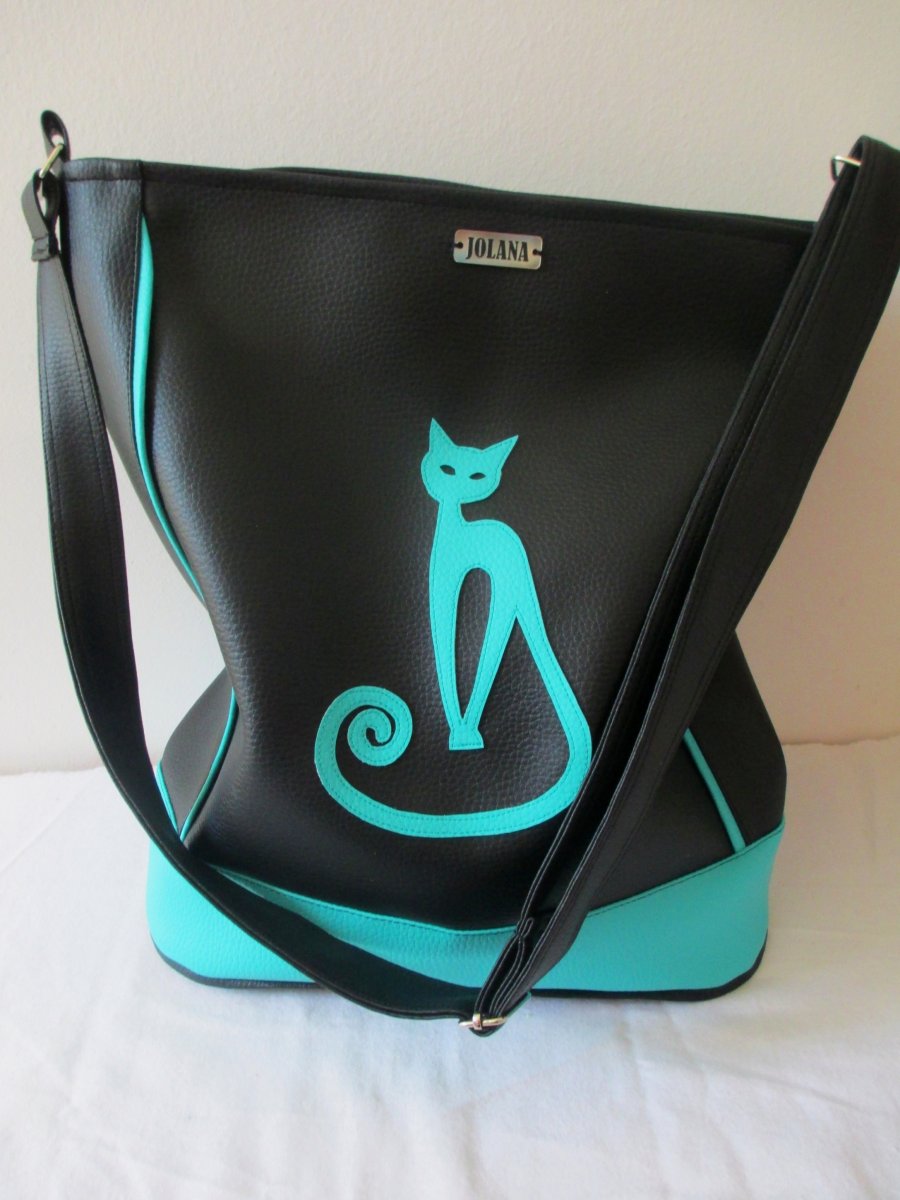 Kabelka tyrkysová kočka