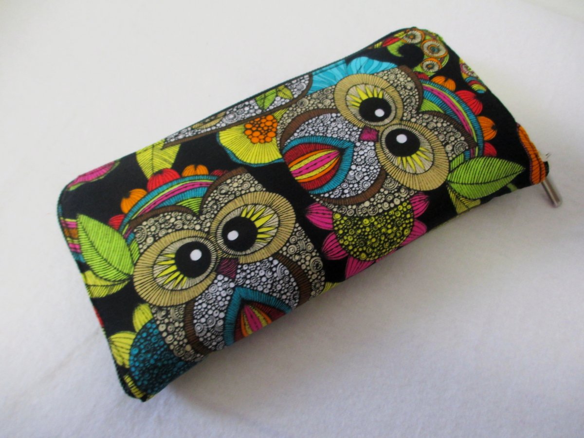 Peněženka zipová- sovičky