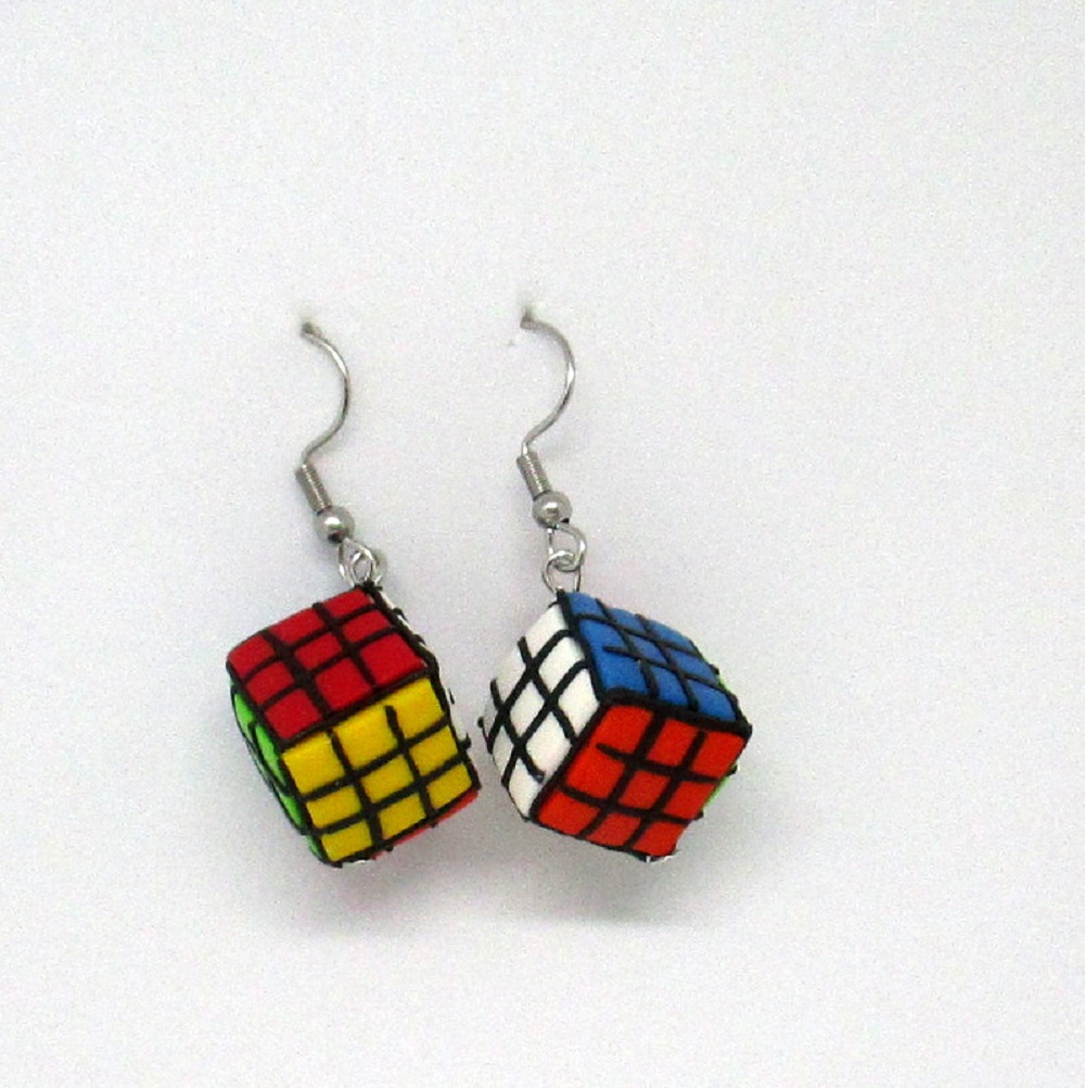 Náušnice Rubikovy kostky