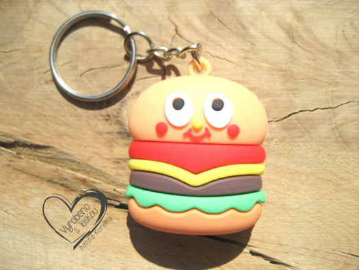 KLÍČENKA - PŘÍVĚSEK - HAMBURGER