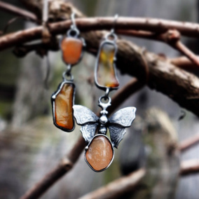 Náušnice - butterfly in the sun