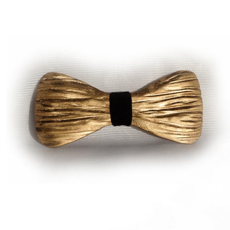 Dřevěný motýlek zlacený