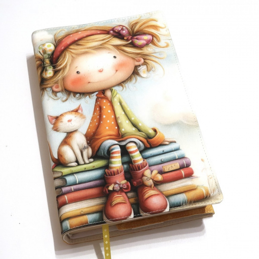 DĚVČÁTKO S KNIHAMI -  obal na knihu