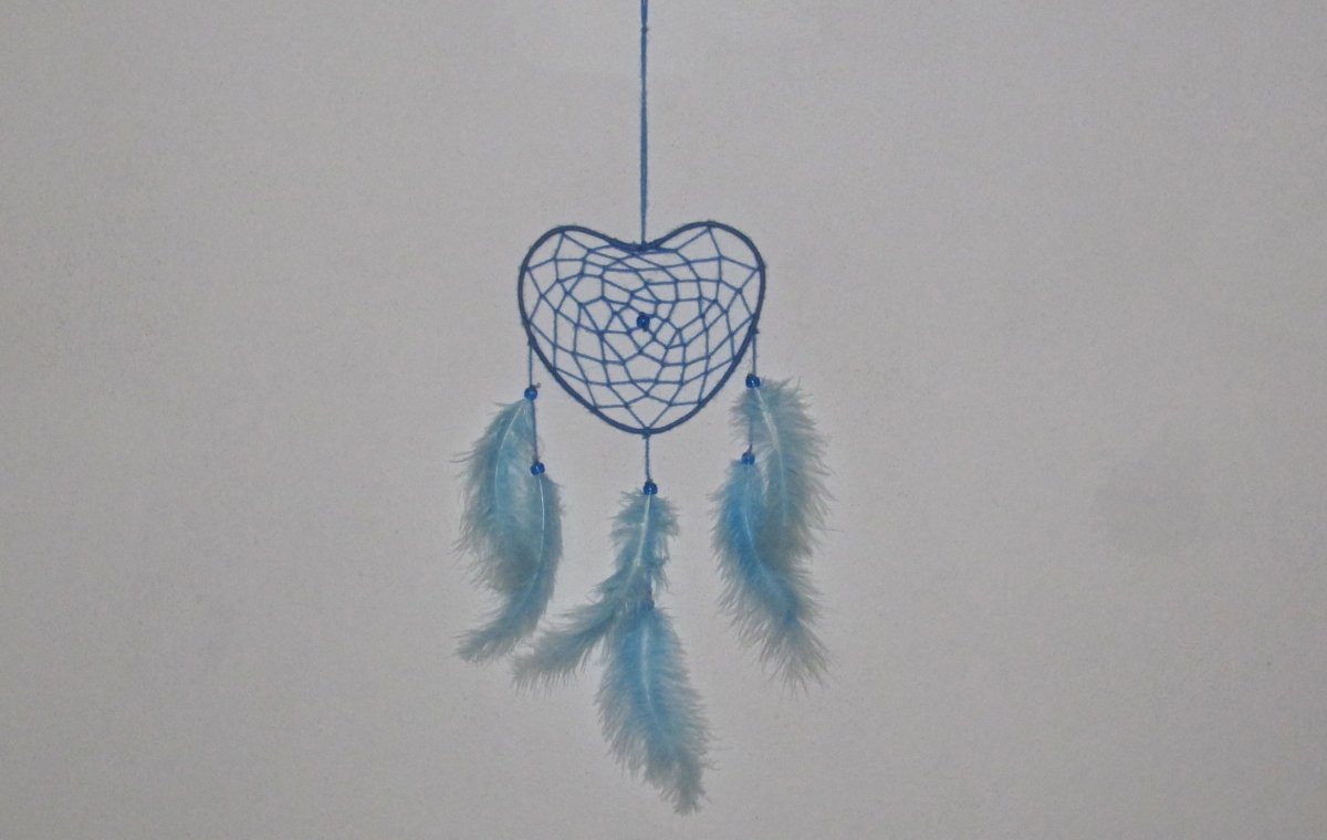 LAPAČ SNŮ - MODRÉ SRDCE