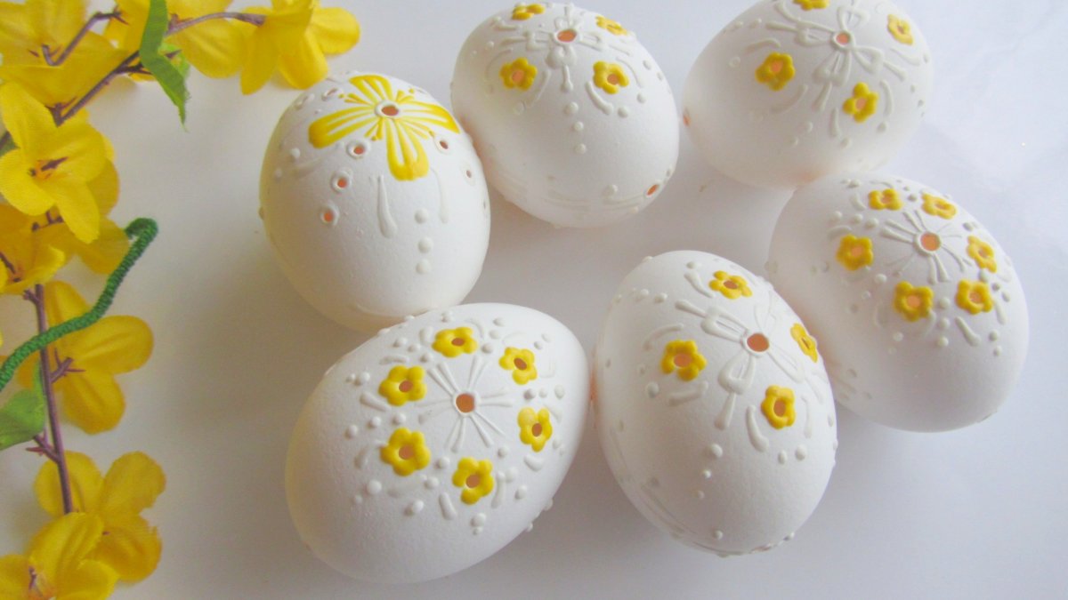 Kraslice - Žluté kytičky