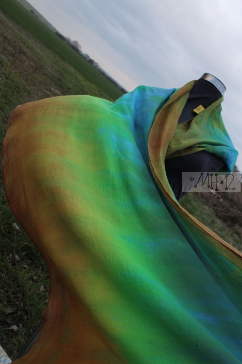 Organtýnová šála - z mechu i kapradí