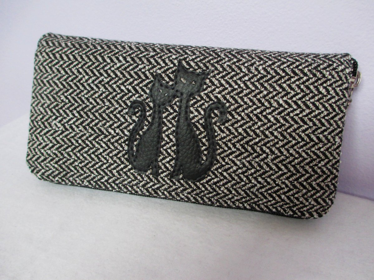 Peněženka zipová s kočkou